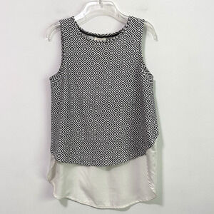 Deletta‎ Anthropologie Sania Knit Tank S High Low Hem Sleeveless Top Summer
